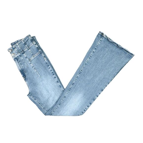 We The Free x Free People Jayde Flare Jeans - Size 29 - Sunburst Blue - Picture 4 of 10